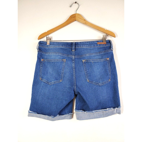 Anthropologie‎ PILCRO 30 Womens Denim Jean Shorts MID RISE SLIM Blue Cut-offs - Picture 2 of 9
